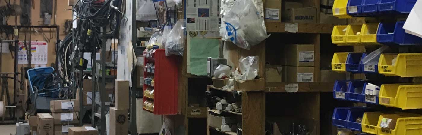 Electrical Supplies on Shelves